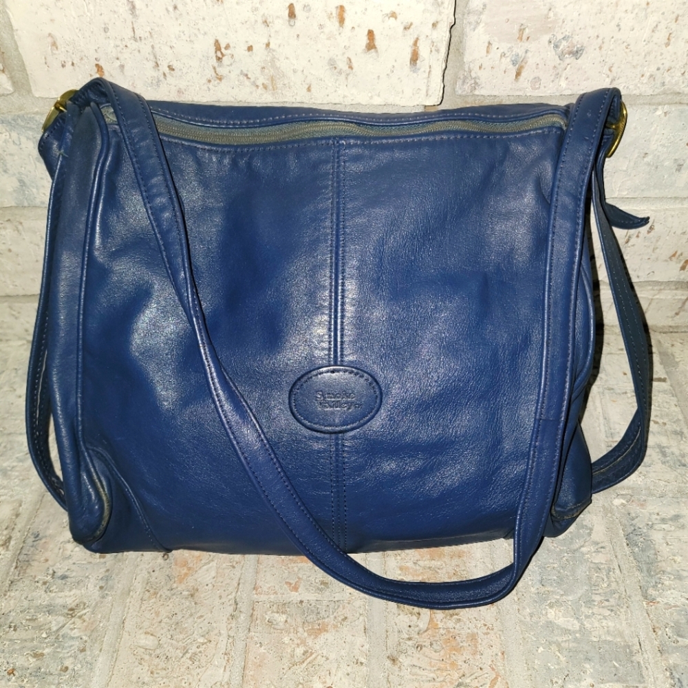 Smoke Valley blue leather purse